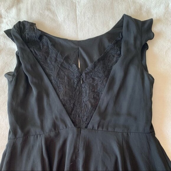 Express Black Fit & Flare Dress with Lace Detail 10 - Picture 7 of 12